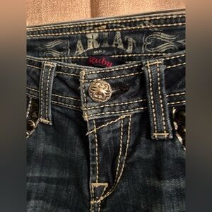 Ariat Ruby Black
Rhinestones Bootcut Jeans size 25R
